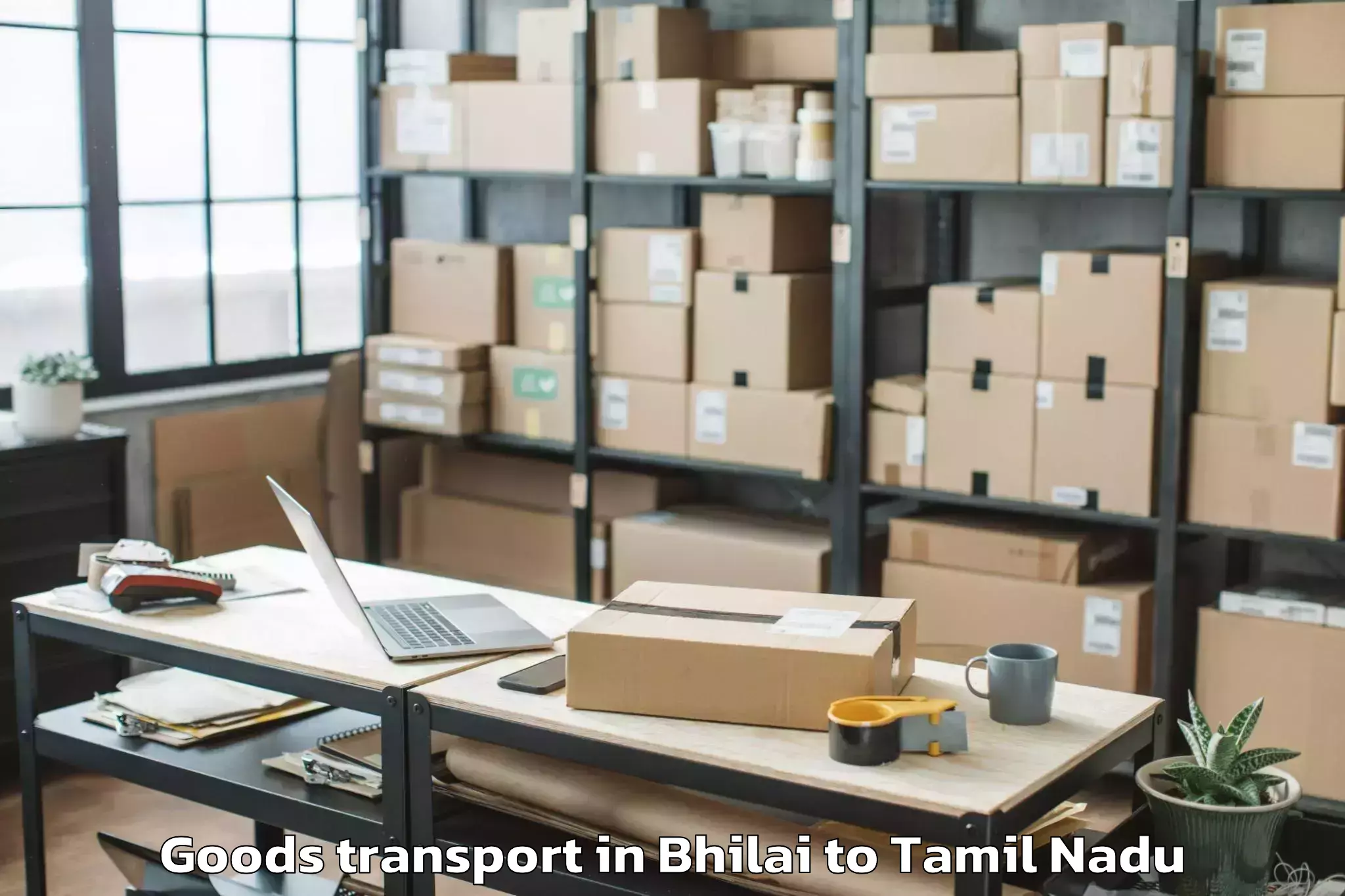 Easy Bhilai to Perungudi Goods Transport Booking